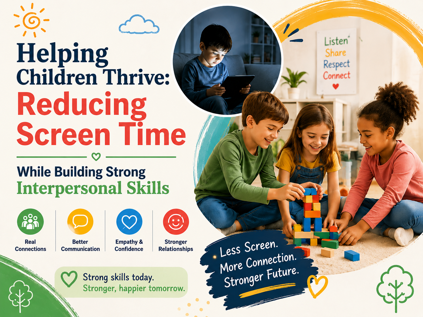Helping Children Thrive: Reducing Screen Time While Building Strong Interpersonal Skills